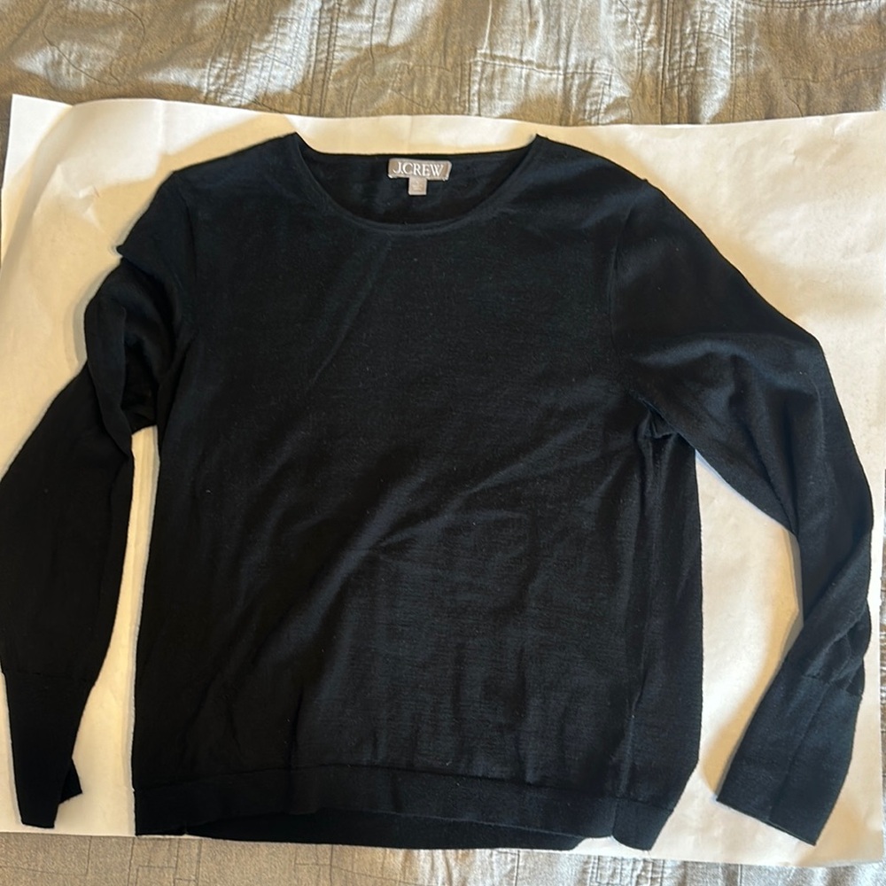 J. Crew Black Crewneck Sweater Essential